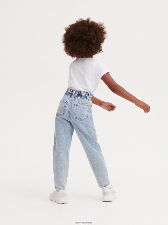 albastru Reserved fetelor îmbrăcăminte pantaloni largi din denim clasici 648HZ1902