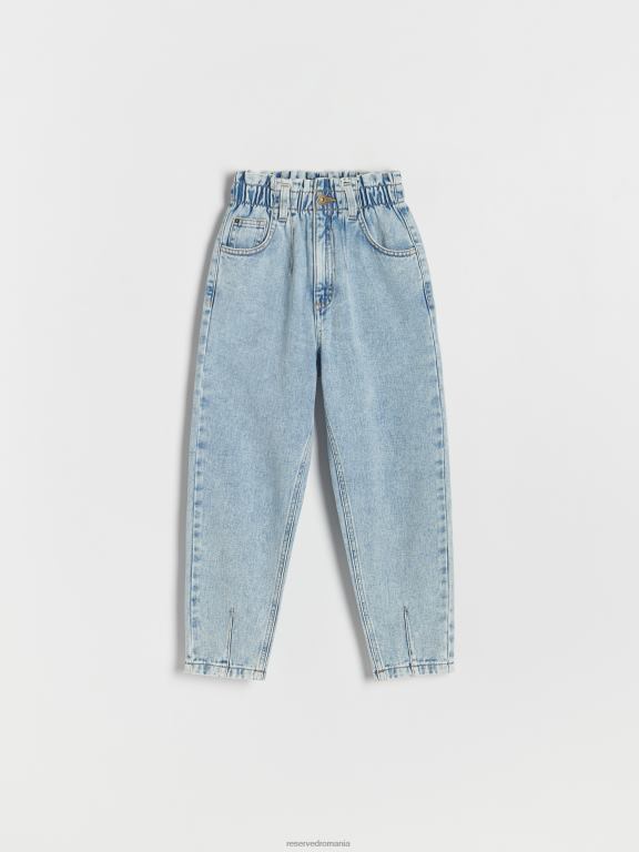 albastru Reserved fetelor îmbrăcăminte pantaloni largi din denim clasici 648HZ1949