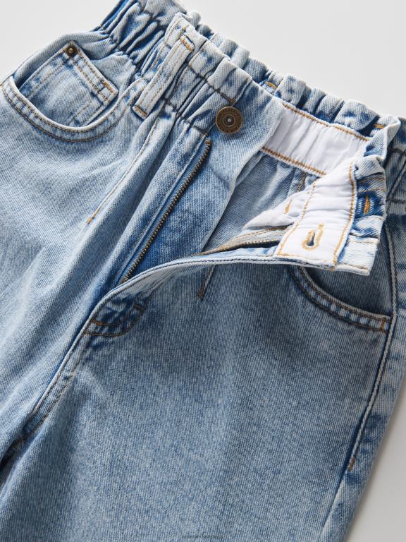 albastru Reserved fetelor îmbrăcăminte pantaloni largi din denim clasici 648HZ1949