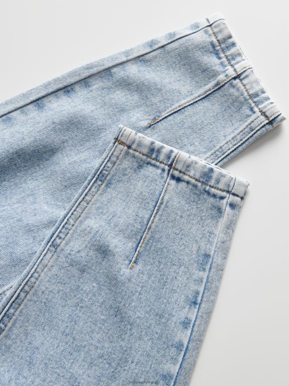 albastru Reserved fetelor îmbrăcăminte pantaloni largi din denim clasici 648HZ1949