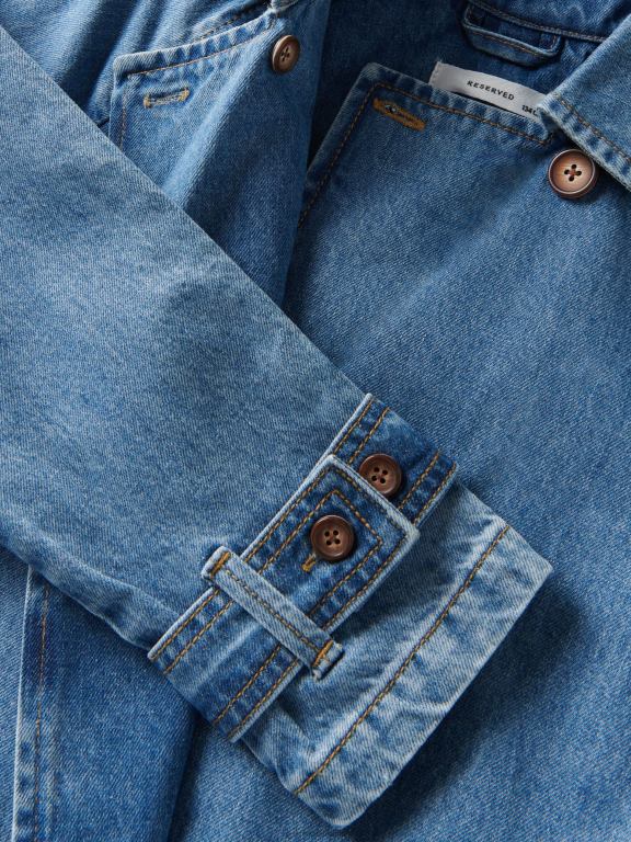 albastru Reserved fetelor îmbrăcăminte trenci din denim 648HZ1866