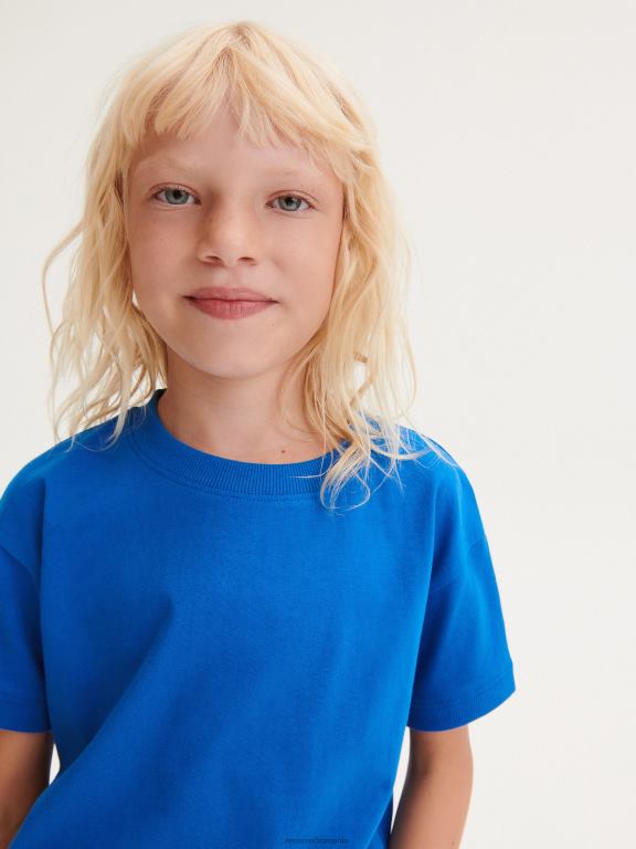 albastru Reserved fetelor îmbrăcăminte tricou cu plasture 648HZ1798