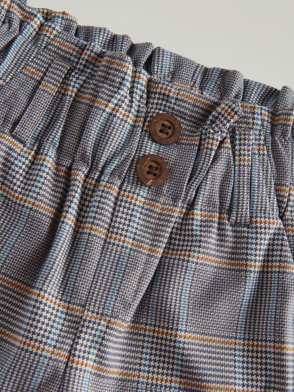 albastru Reserved fetelor îmbrăcăminte verificați pantaloni de hârtie 648HZ1982