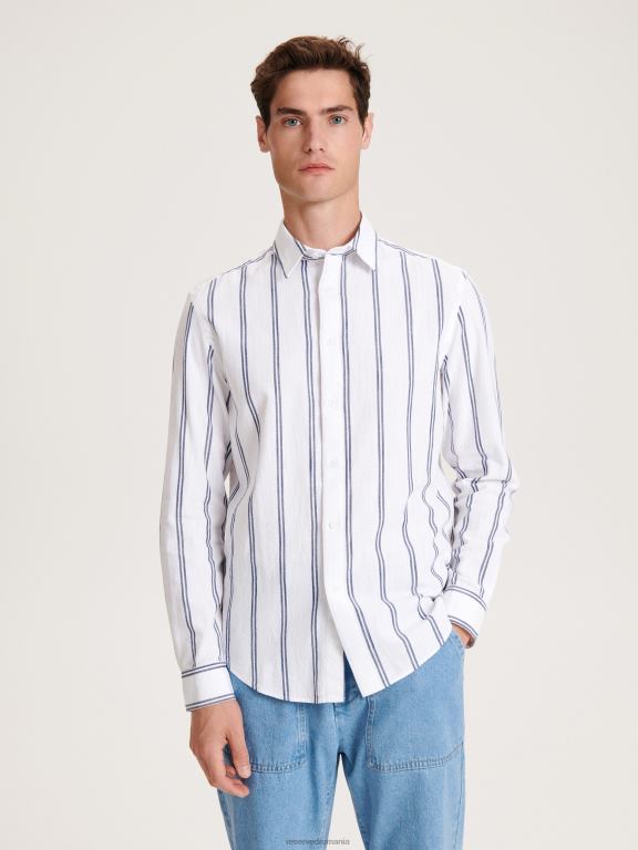 albastru deschis Reserved bărbați îmbrăcăminte cămașă cu potrivire obișnuită 648HZ1365