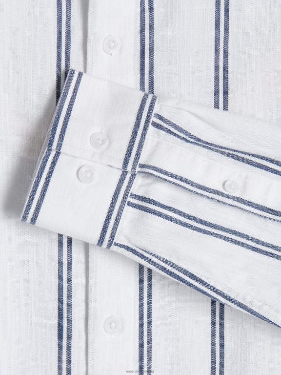 albastru deschis Reserved bărbați îmbrăcăminte cămașă cu potrivire obișnuită 648HZ1365