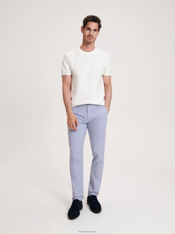 albastru deschis Reserved bărbați îmbrăcăminte pantaloni chino slim 648HZ1505