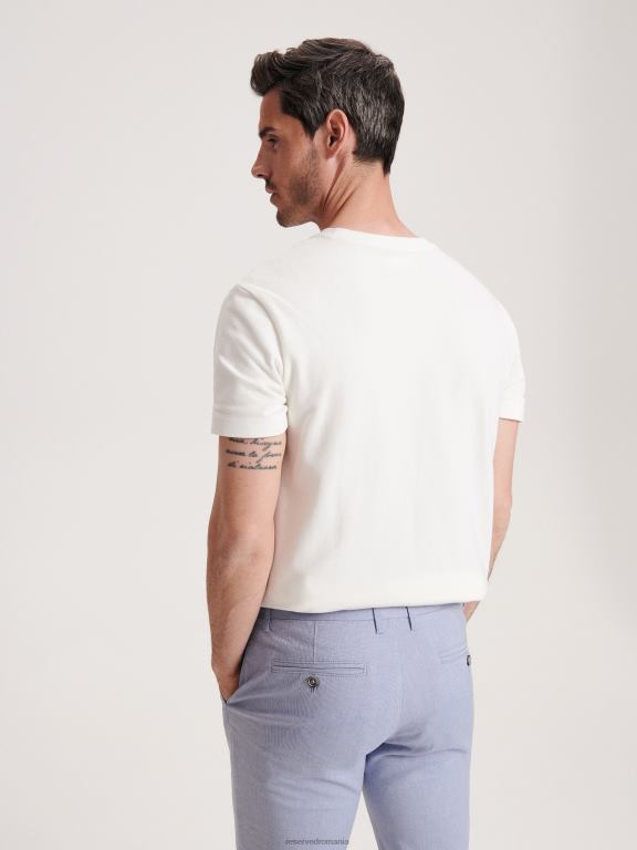 albastru deschis Reserved bărbați îmbrăcăminte pantaloni chino slim 648HZ1505