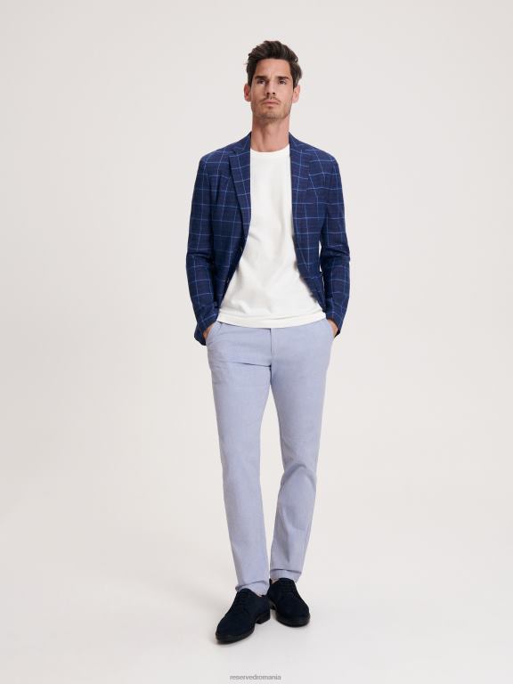 albastru deschis Reserved bărbați îmbrăcăminte pantaloni chino slim 648HZ1505