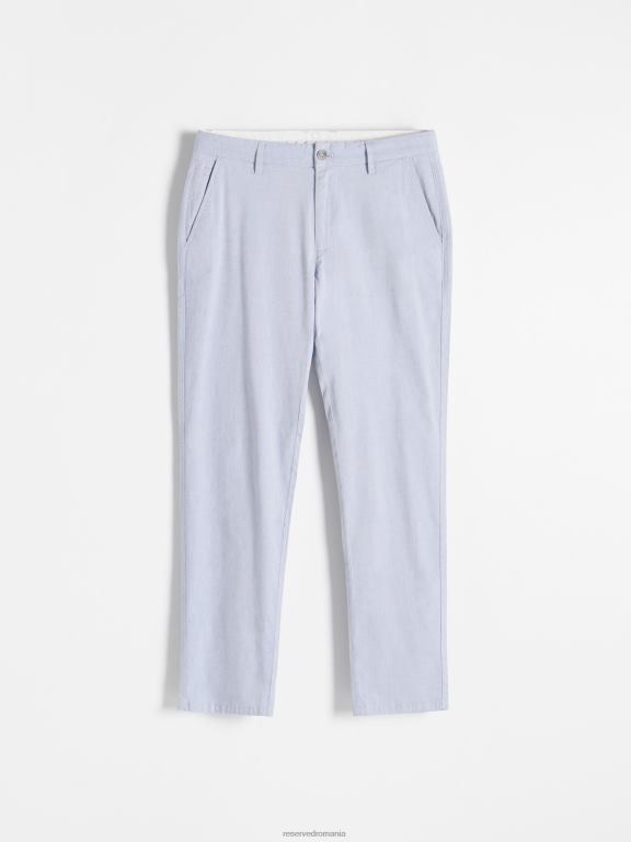 albastru deschis Reserved bărbați îmbrăcăminte pantaloni chino slim 648HZ1505
