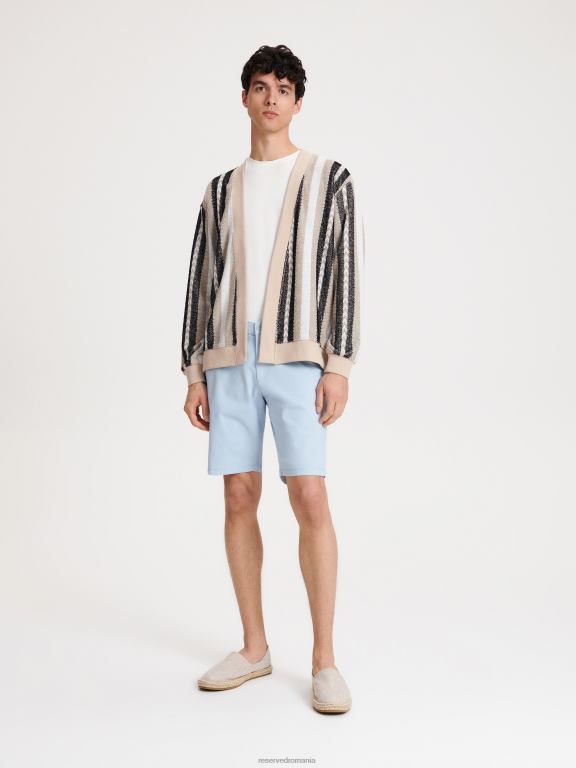 albastru deschis Reserved bărbați îmbrăcăminte pantaloni scurți obișnuiți 648HZ1444