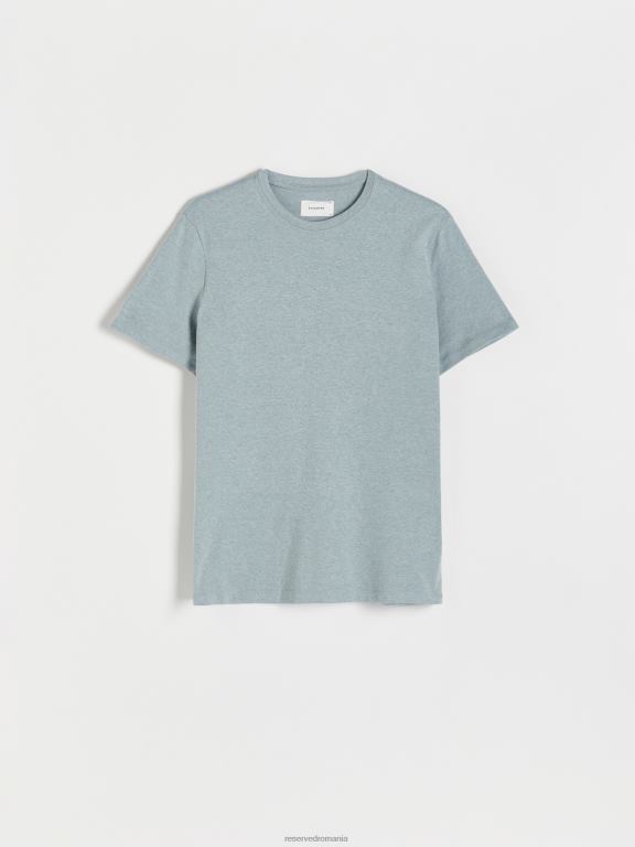 albastru deschis Reserved bărbați îmbrăcăminte stil de modă tricou cu potrivire obișnuită 648HZ1316