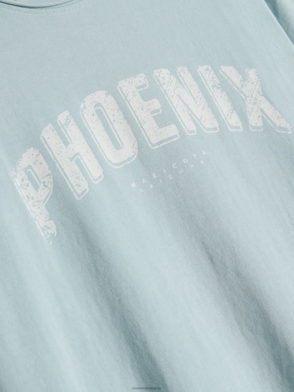 albastru deschis Reserved bărbați îmbrăcăminte tricou la modă cu imprimeu cu fit regulat 648HZ1278