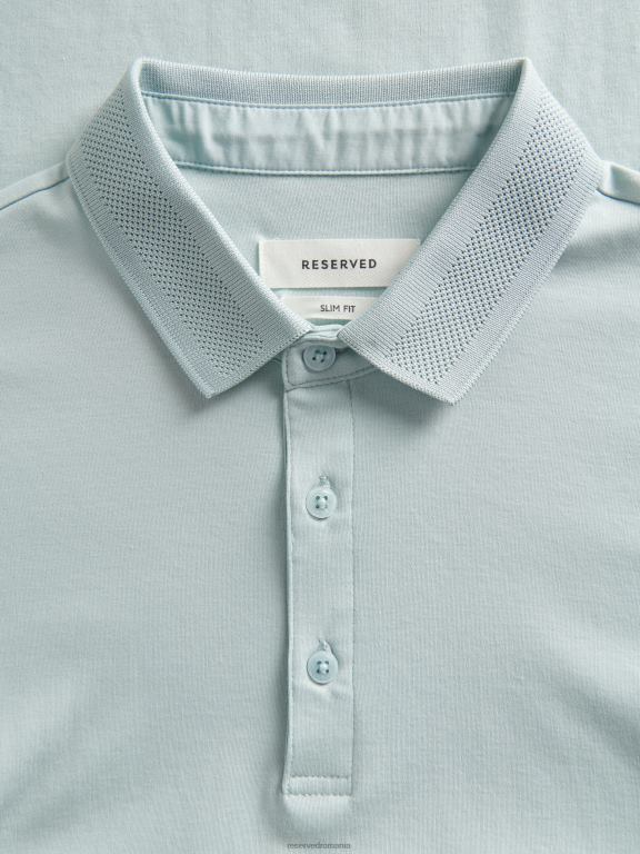 albastru deschis Reserved bărbați îmbrăcăminte tricou polo slim fit 648HZ1328