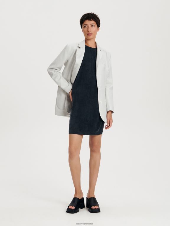 albastru deschis Reserved femei îmbrăcăminte blazer cu un singur piept 648HZ247