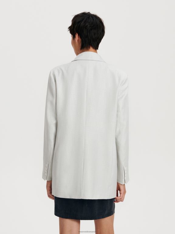 albastru deschis Reserved femei îmbrăcăminte blazer cu un singur piept 648HZ247