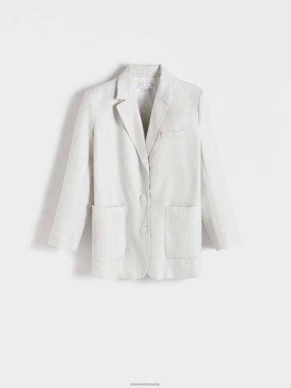 albastru deschis Reserved femei îmbrăcăminte blazer cu un singur piept 648HZ247