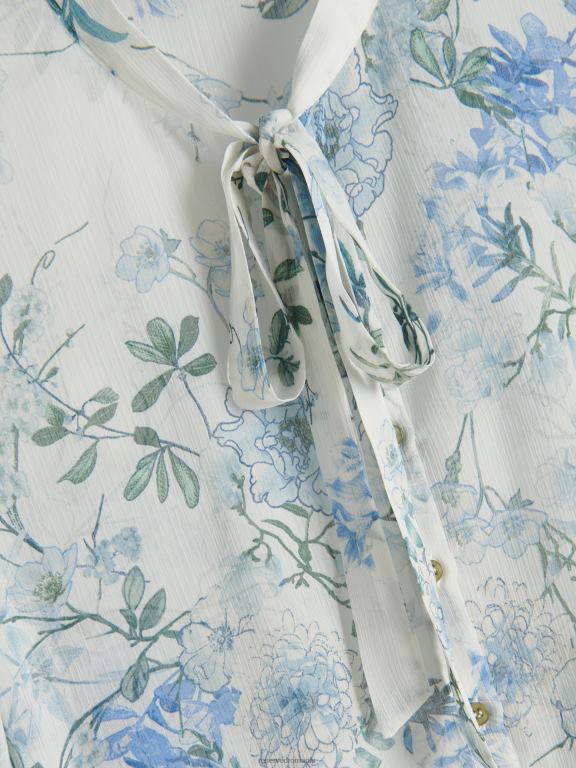 albastru deschis Reserved femei îmbrăcăminte bluză cu model 648HZ217