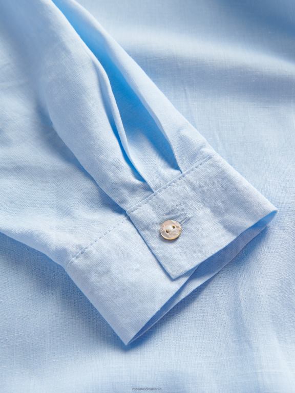 albastru deschis Reserved femei îmbrăcăminte cămașă bogată în viscoză 648HZ121