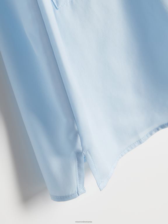 albastru deschis Reserved femei îmbrăcăminte cămașă cu mânecă scurtă 648HZ344