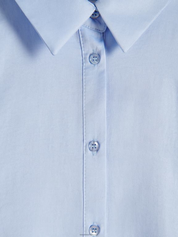 albastru deschis Reserved femei îmbrăcăminte cămașă supradimensionată 648HZ59