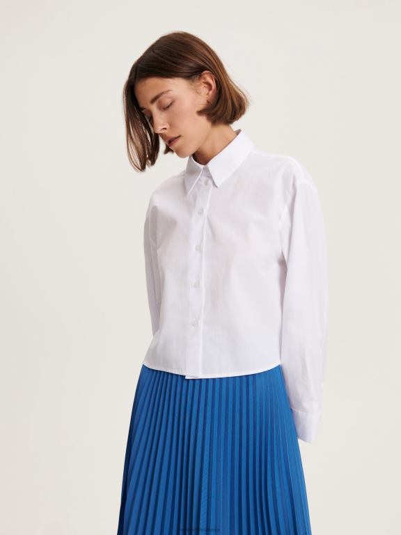 albastru deschis Reserved femei îmbrăcăminte fusta midi plisata 648HZ820