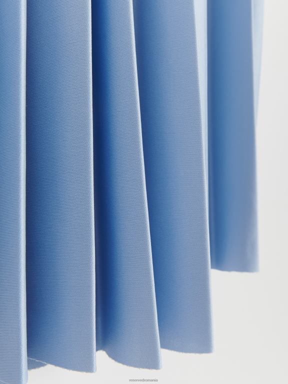 albastru deschis Reserved femei îmbrăcăminte rochie plisată 648HZ837