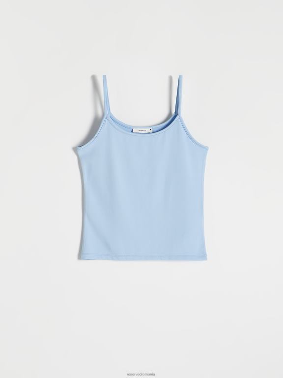 albastru deschis Reserved femei îmbrăcăminte top slim fit 648HZ471