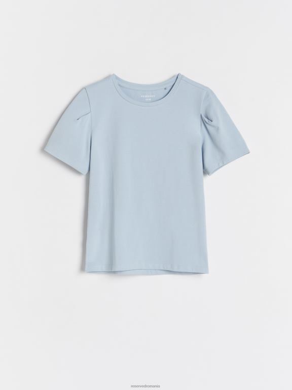 albastru deschis Reserved fetelor îmbrăcăminte tricou din bumbac 648HZ1719