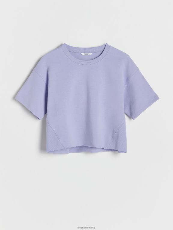 albastru deschis Reserved fetelor îmbrăcăminte tricou din bumbac 648HZ1880