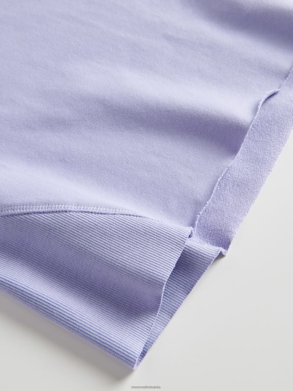 albastru deschis Reserved fetelor îmbrăcăminte tricou din bumbac 648HZ1880