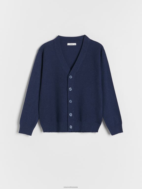 albastru oțel Reserved băieți îmbrăcăminte cardigan melange 648HZ2097