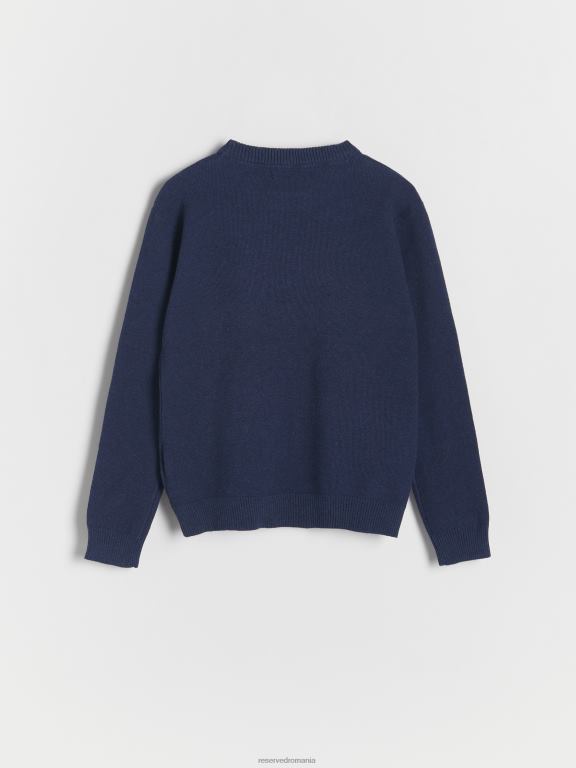 albastru oțel Reserved băieți îmbrăcăminte jumper melange 648HZ2130
