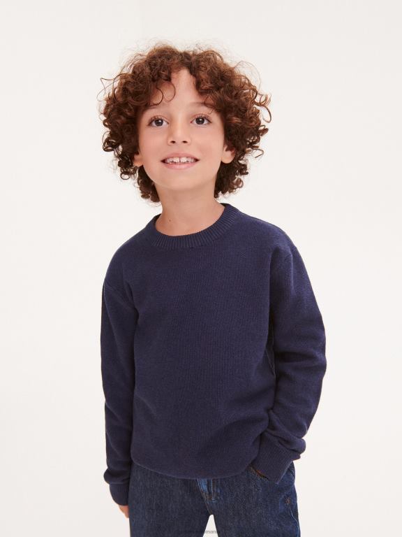albastru oțel Reserved băieți îmbrăcăminte jumper melange 648HZ2130