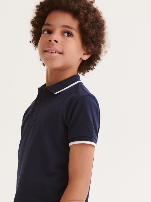 albastru oțel Reserved băieți îmbrăcăminte maiou Polo 648HZ2055