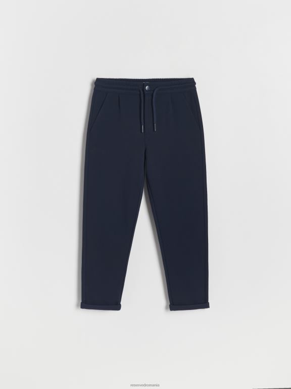albastru oțel Reserved băieți îmbrăcăminte pantaloni chino din jerseu 648HZ2057