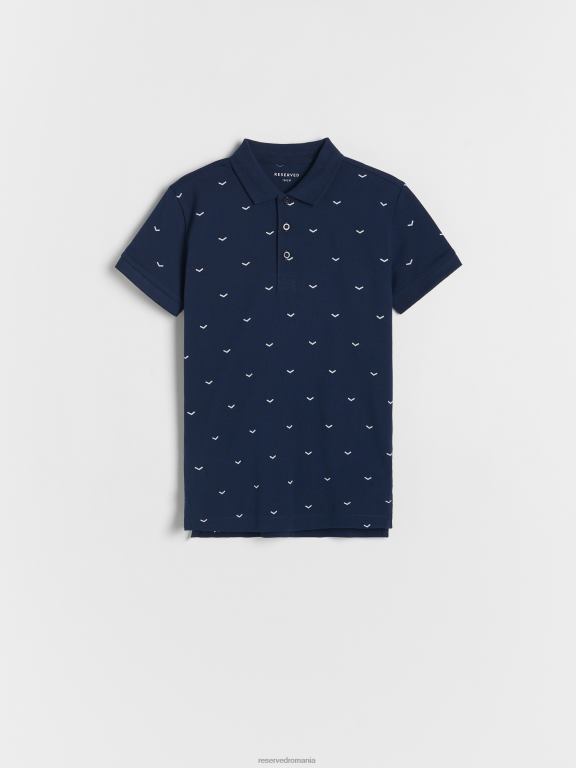 albastru oțel Reserved băieți îmbrăcăminte tricou polo cu imprimeu 648HZ2020