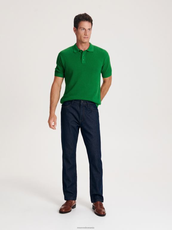 albastru oțel Reserved bărbați îmbrăcăminte blugi obișnuiți 648HZ1566