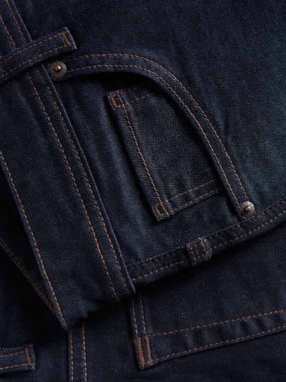 albastru oțel Reserved bărbați îmbrăcăminte blugi subțiri cu efect de spălare 648HZ1532