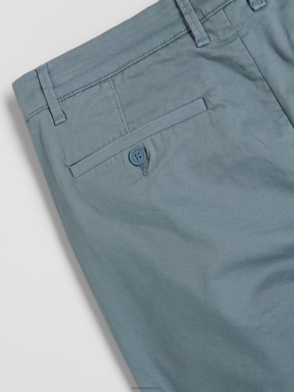 albastru oțel Reserved bărbați îmbrăcăminte pantaloni chino slim fit 648HZ1079