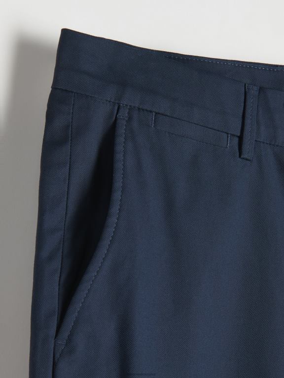 albastru oțel Reserved bărbați îmbrăcăminte pantaloni chino slim fit 648HZ1115