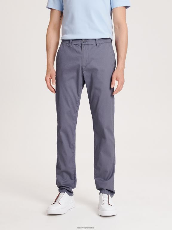 albastru oțel Reserved bărbați îmbrăcăminte pantaloni chino slim fit noi 648HZ1493