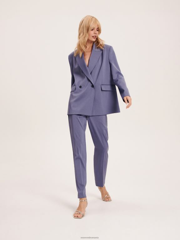 albastru oțel Reserved femei îmbrăcăminte blazer din material satinat 648HZ266