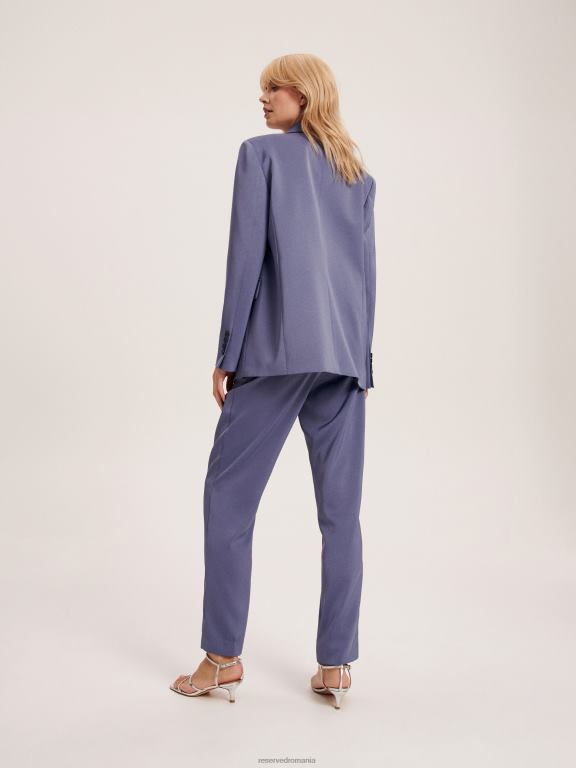 albastru oțel Reserved femei îmbrăcăminte pantaloni din material satinat 648HZ726
