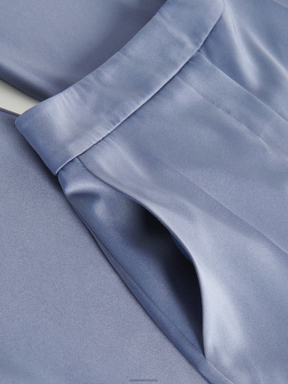 albastru oțel Reserved femei îmbrăcăminte pantaloni din material satinat 648HZ726