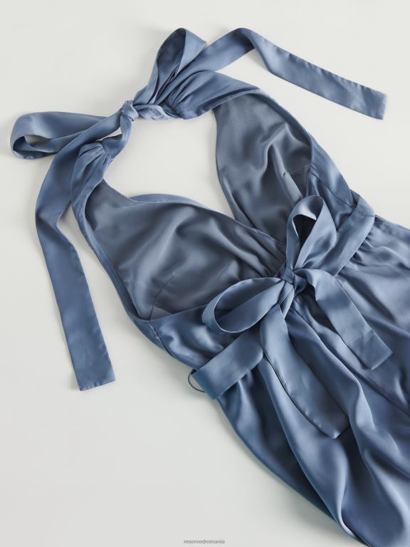 albastru oțel Reserved femei îmbrăcăminte salopeta din satin 648HZ691