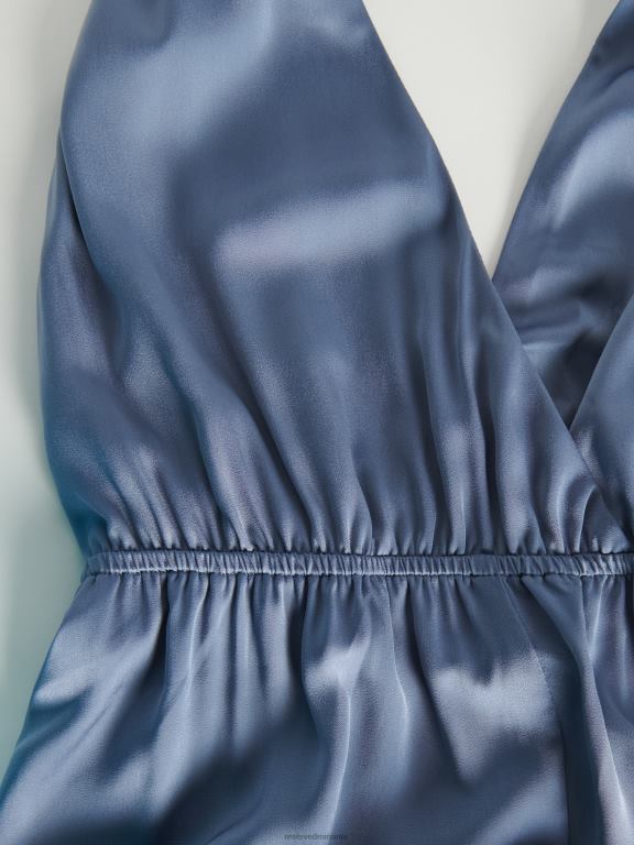 albastru oțel Reserved femei îmbrăcăminte salopeta din satin 648HZ691