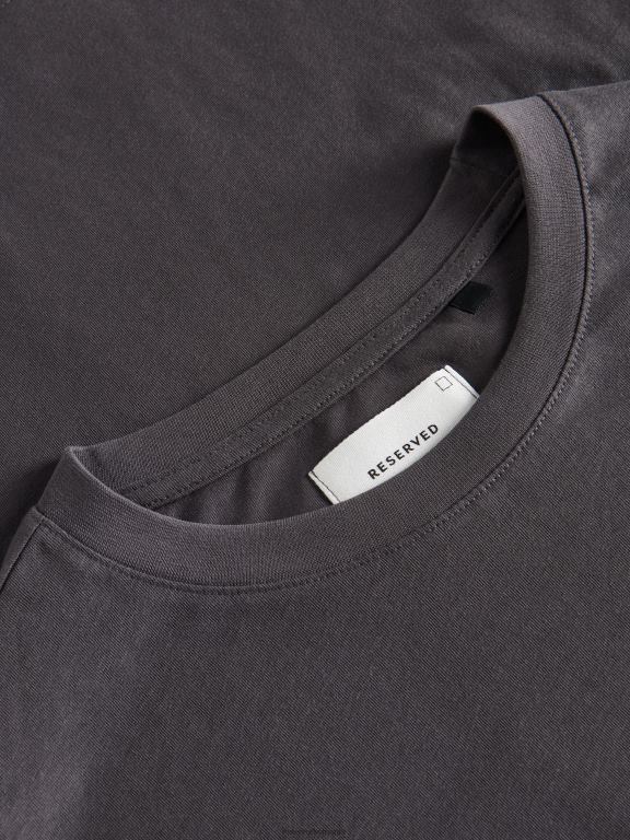 antracit Reserved bărbați îmbrăcăminte tricou boxy 648HZ1203