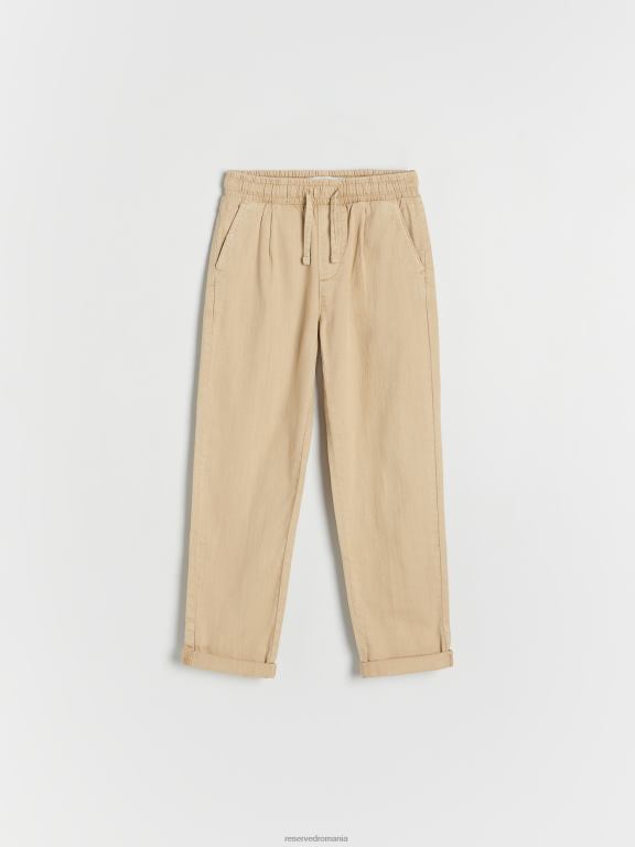 bej Reserved băieți îmbrăcăminte pantaloni chino din material structural 648HZ2092