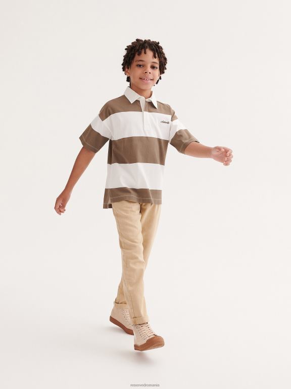 bej Reserved băieți îmbrăcăminte pantaloni chino din material structural 648HZ2092