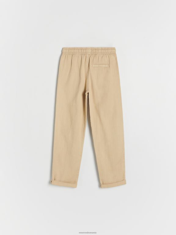 bej Reserved băieți îmbrăcăminte pantaloni chino din material structural 648HZ2092